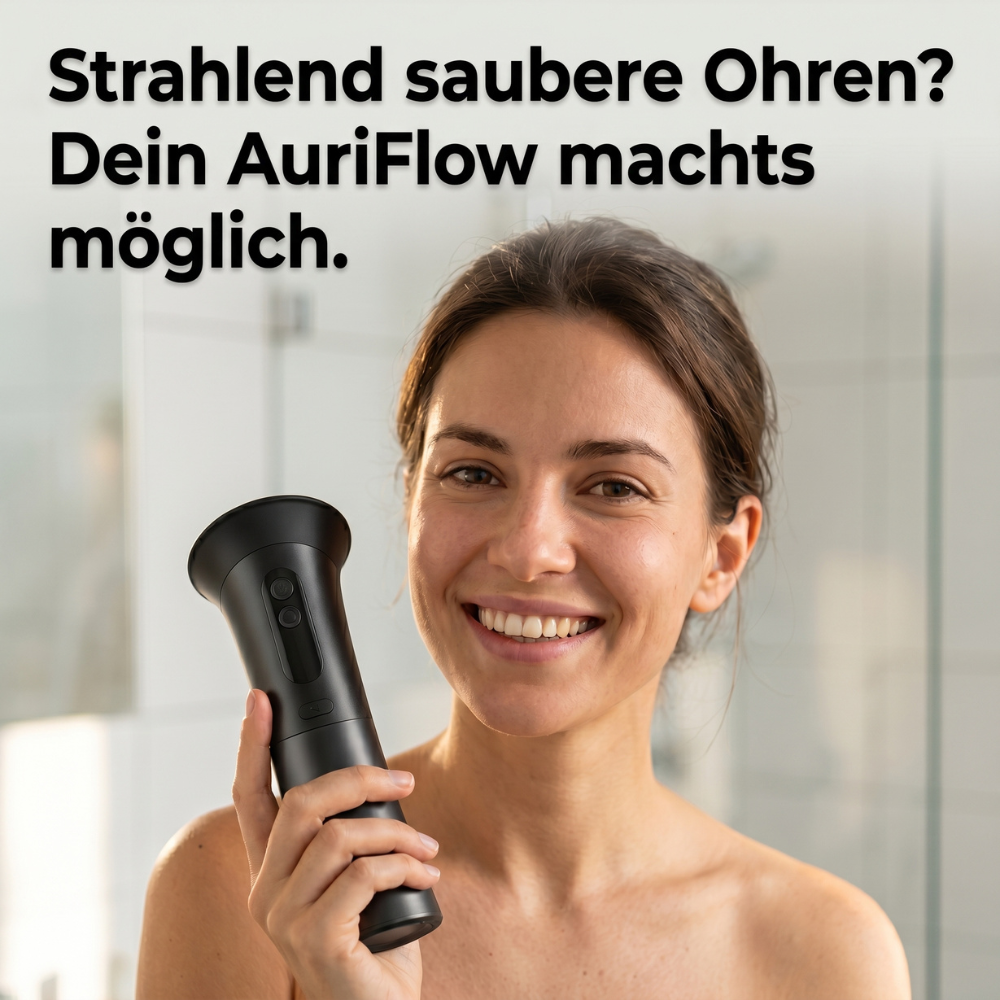 AuriFlow - Saubere Ohren ohne Verletzungen und Schmerzen.