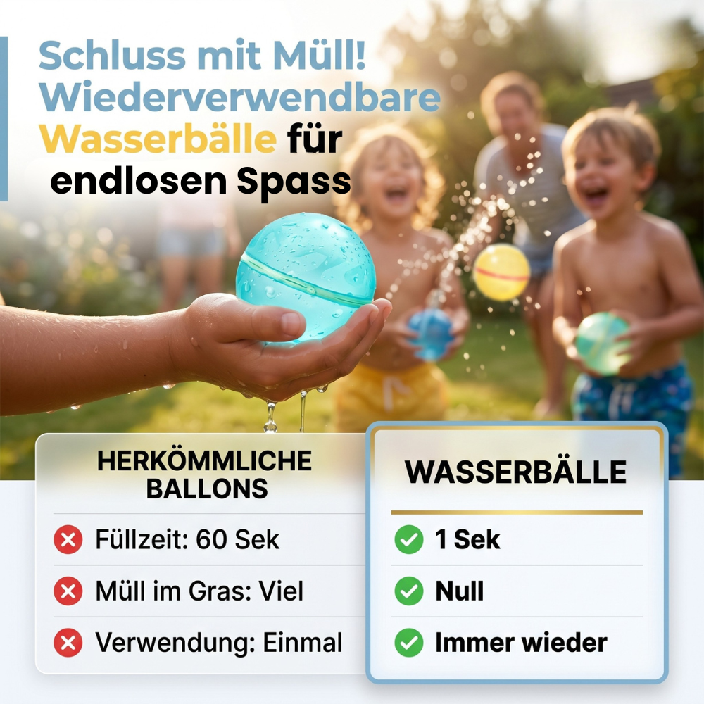 Aquabomb - die cleveren Wasserbälle, die du immer wieder nutzen kannst!