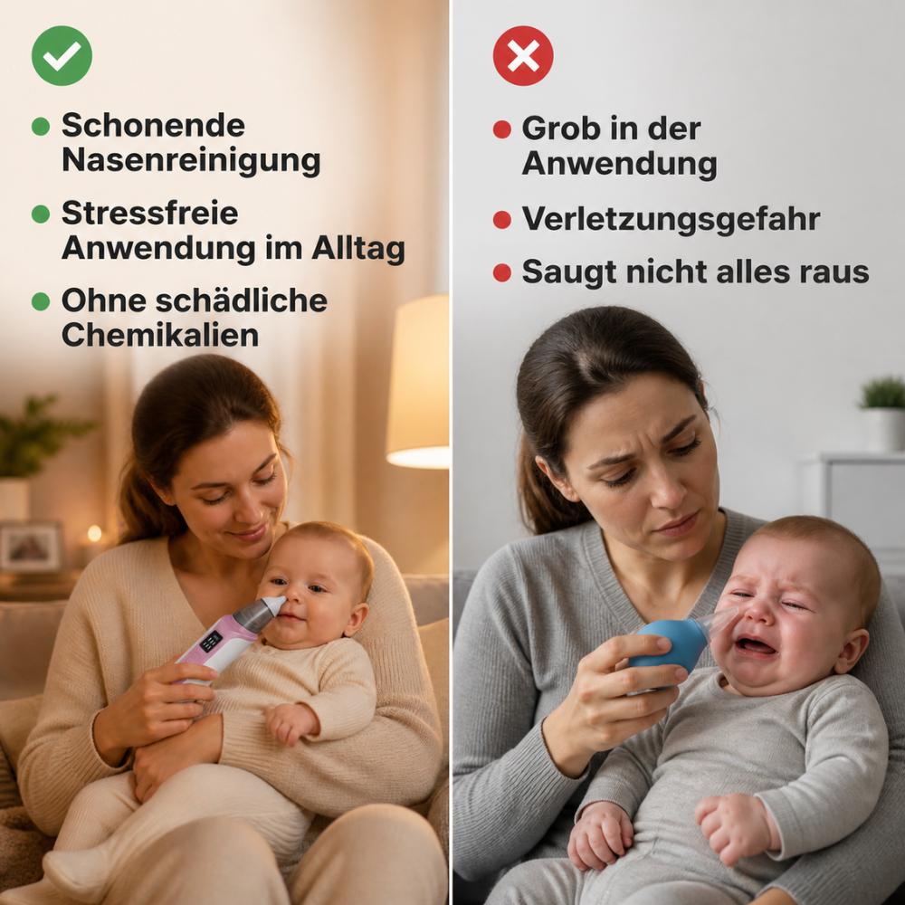 Babycherry - Wenn die Nase dicht ist: ein Knopfdruck für ruhige Elternnächte