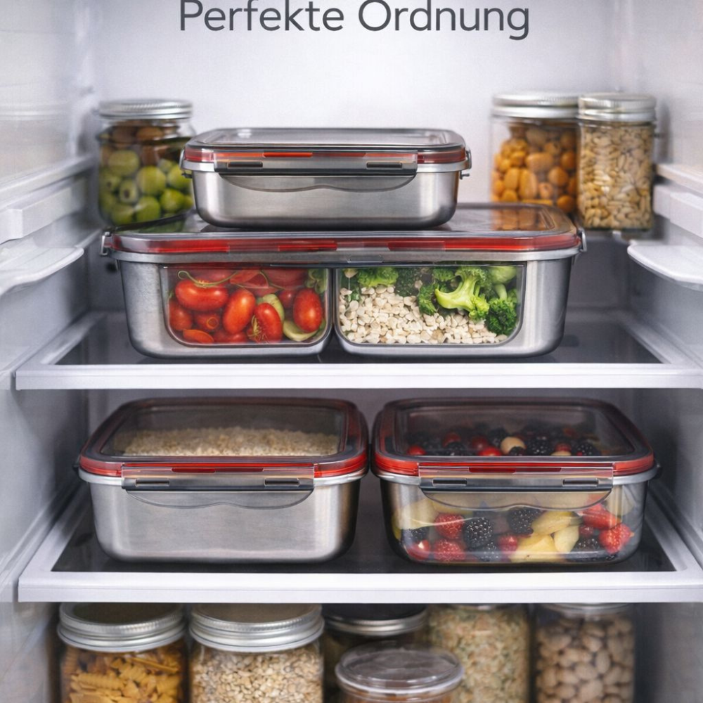 BentoBox - Edelstahl Lunchbox – auslaufsicher, mikrowellengeeignet