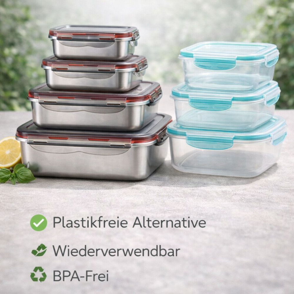 BentoBox - Edelstahl Lunchbox – auslaufsicher, mikrowellengeeignet