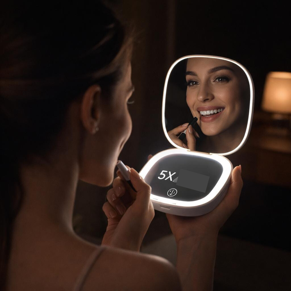 Glamirrorly - Das Minibeautylicht, das dich jederzeit perfekt strahlen lässt.