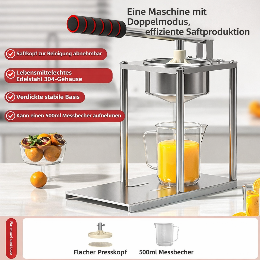 1pcs Stainless Steel Manual Juicer Commercial Hand Press Squeezer For Orange Juice Extraction Kitchen Fruit Shop Bubble Tea