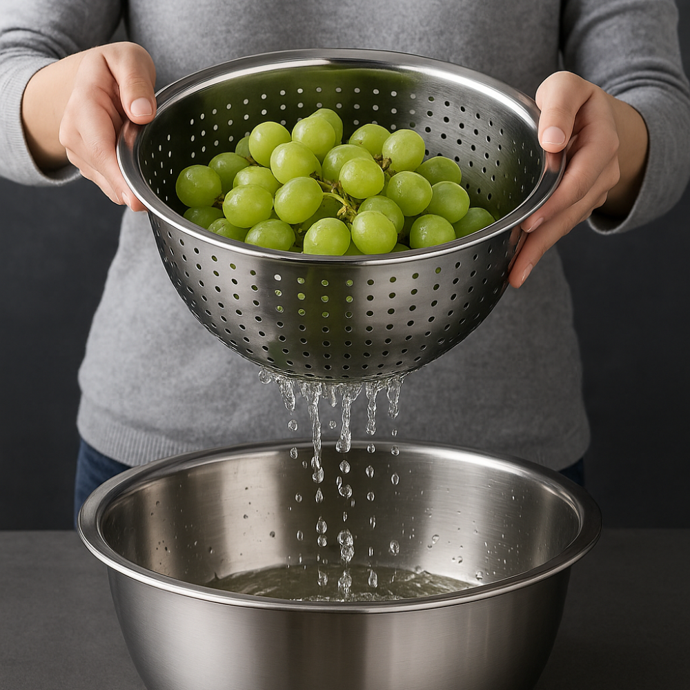 Cuisinet - Das 2 in 1 Set Schüssel und Sieb für innovative Köcher