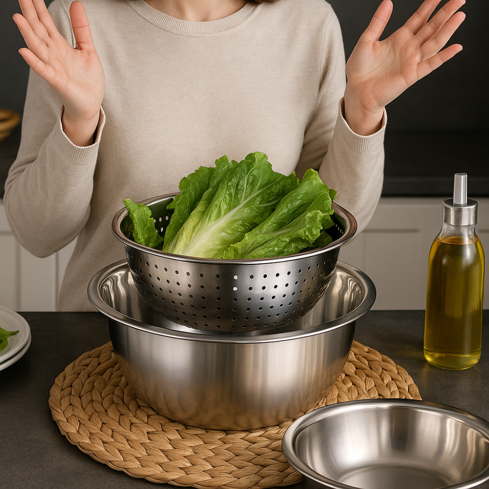 Cuisinet - Das 2 in 1 Set Schüssel und Sieb für innovative Köcher