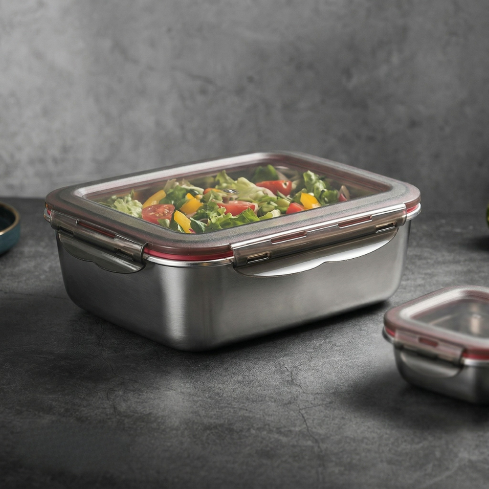 BentoBox - Edelstahl Lunchbox – auslaufsicher, mikrowellengeeignet