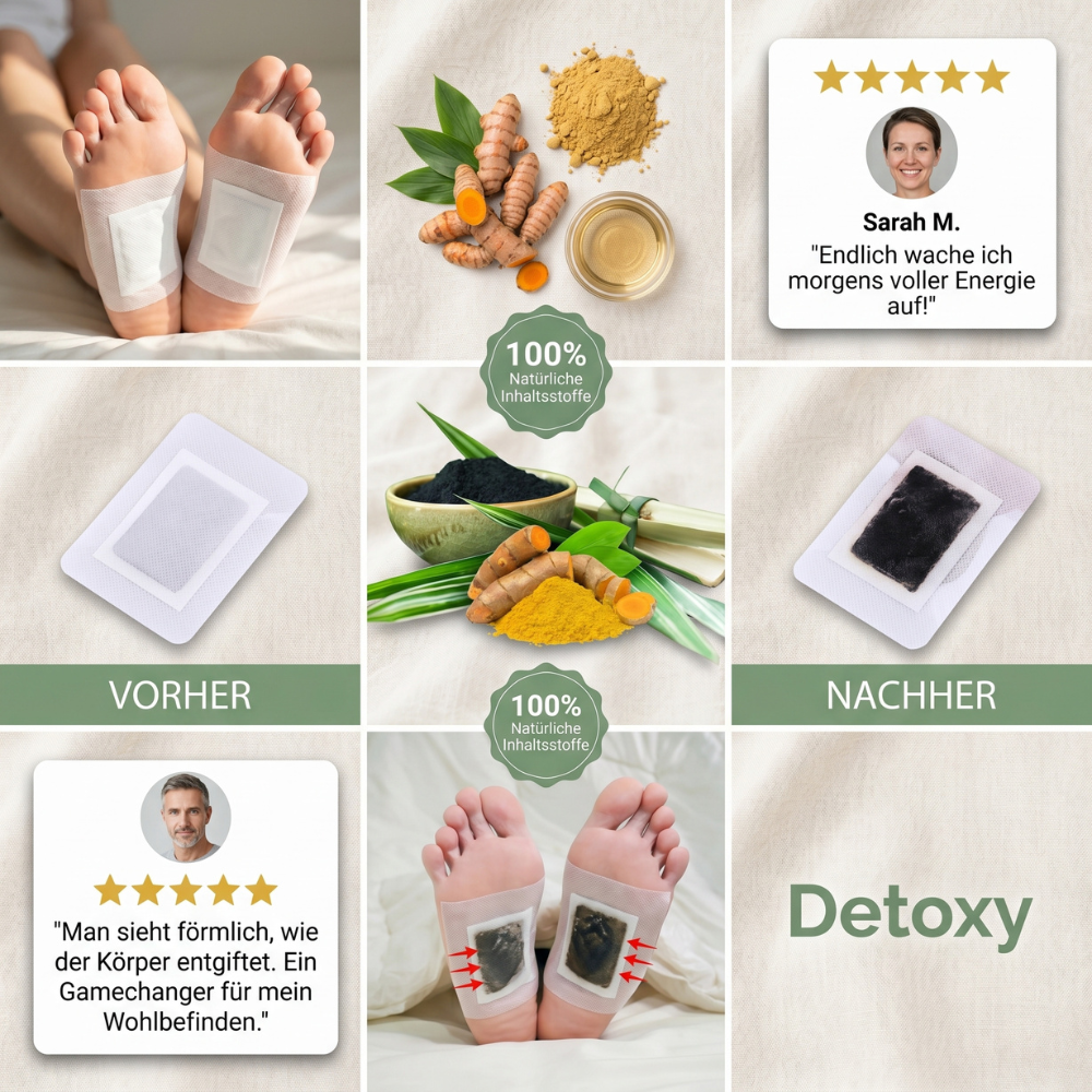 Detoxy - Selbstfürsorge beginnt nicht im Fitnessstudio. Sie beginnt heute Nacht unter deinen Füssen!