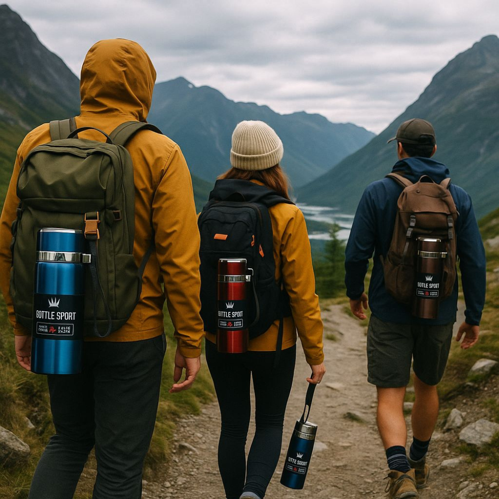 ESTILI-Edelstahl-Thermoflasche. Hält Getränke bis zu 12 Stunden heiß oder kalt