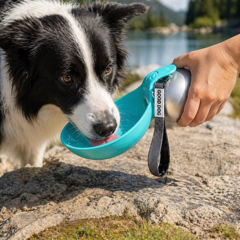 Hydrodog - Millionen Vierbeiner dursten. Deines nicht, dank der smarten Trinkflasche.