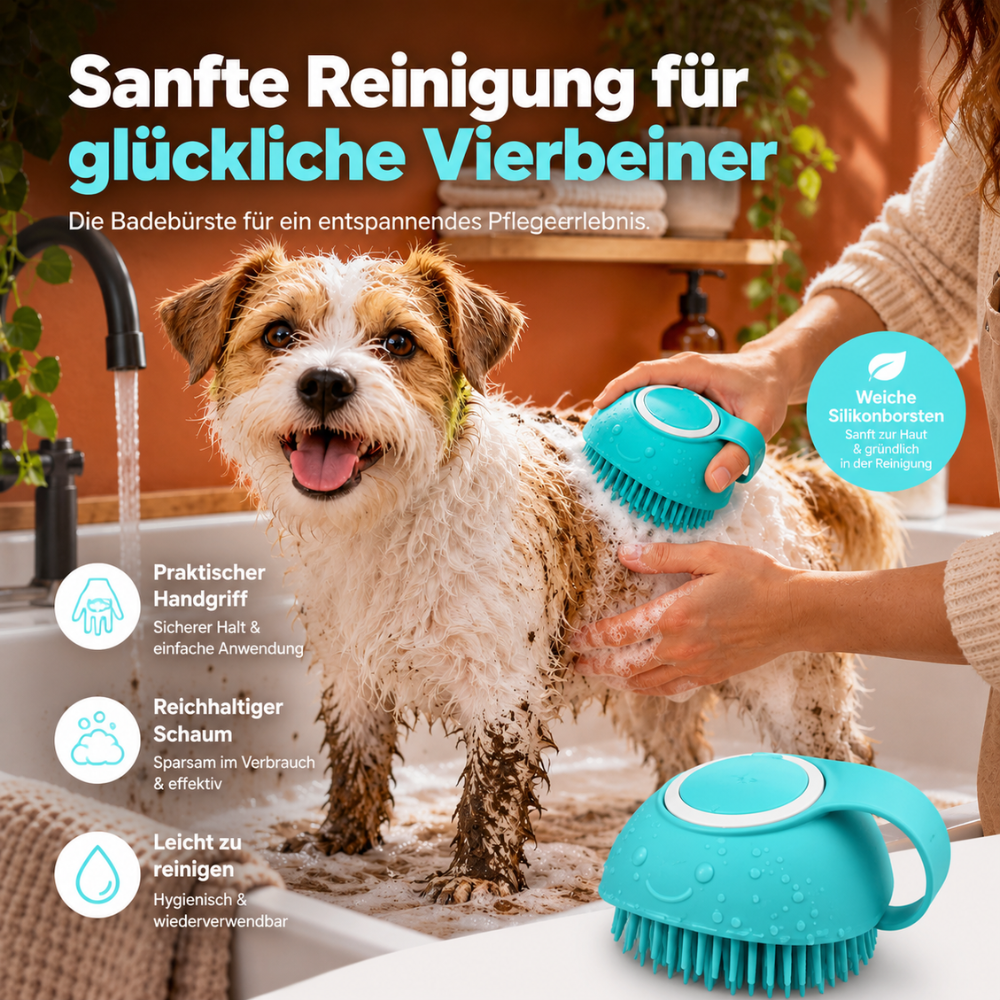 PawVelle – Aus stressigem Hundebad wird eine entspannende Fell-Massage mit Tiefenreinigung