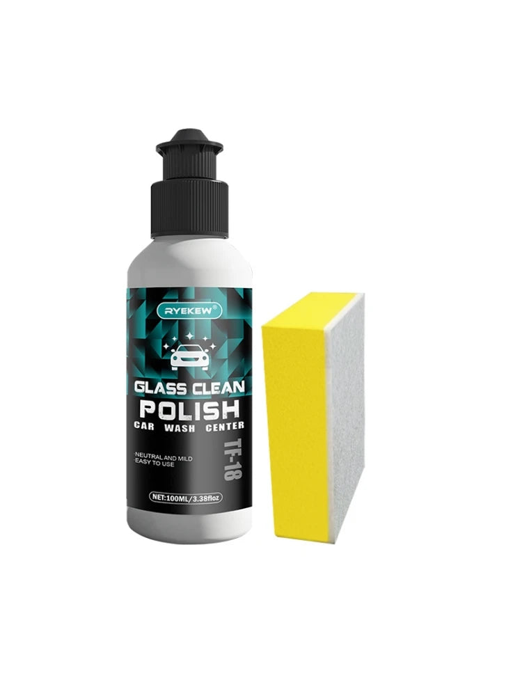 Ryekew Car glass oil film remover paste car glass film remover clear view hydrophobic windshield car window waterproofing agent